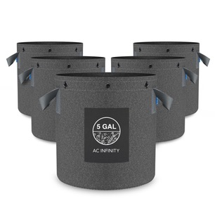 AC Infinity Heavy Duty Fabric Pots 5 Gallon 5 Pack